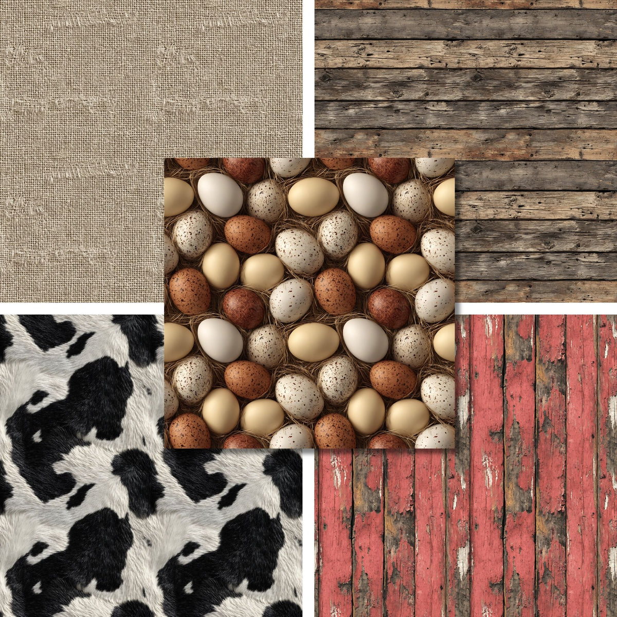 Farmhouse Textures - 12X12 Scrapbook Paper Pack - 26-8174