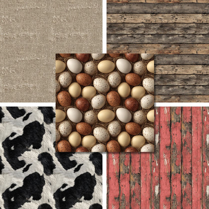 Farmhouse Textures - 12X12 Scrapbook Paper Pack - 26-8174