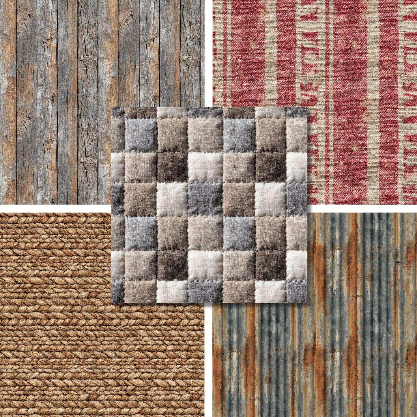 Farmhouse Textures - 12X12 Scrapbook Paper Pack - 26-8174