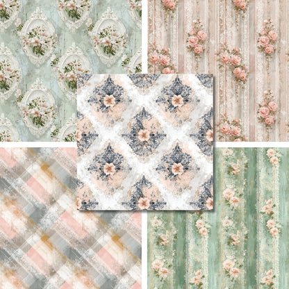 Shabby Chic Romance - 12X12 Scrapbook Paper Pack - 26-8178
