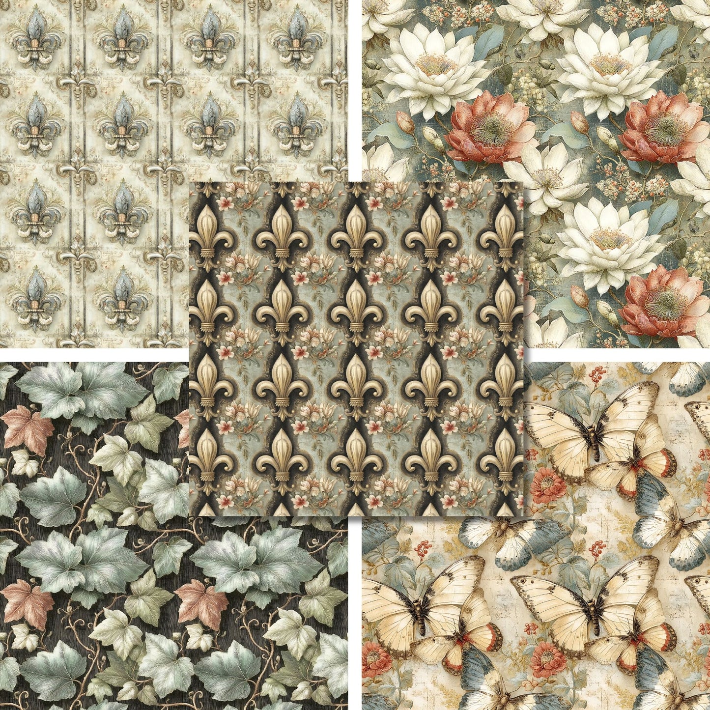 Heritage Garden-2 - 12X12 Scrapbook Paper Pack - 26-8172
