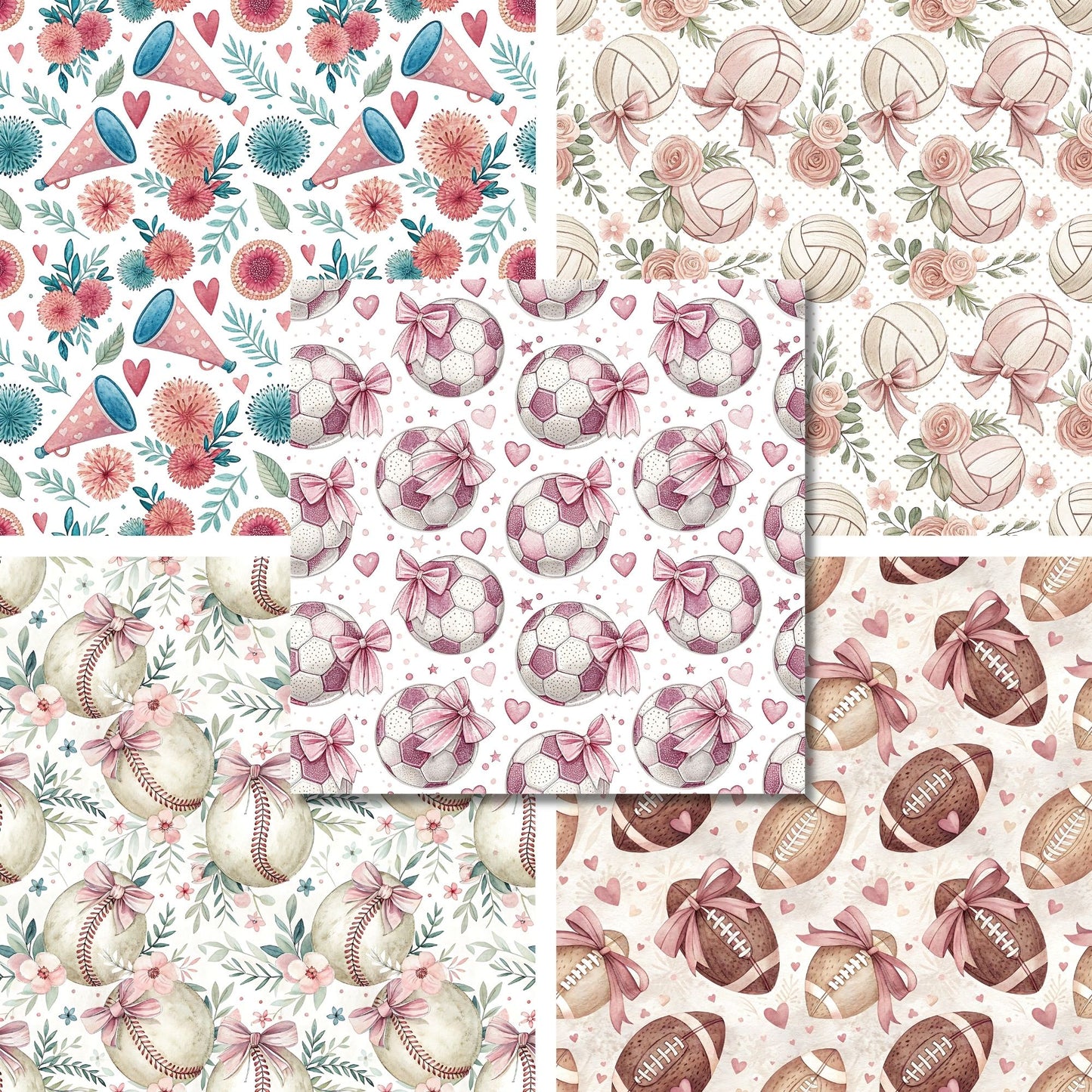 Coquette Sports - Girls - 12X12 Scrapbook Paper Pack - 26-8085