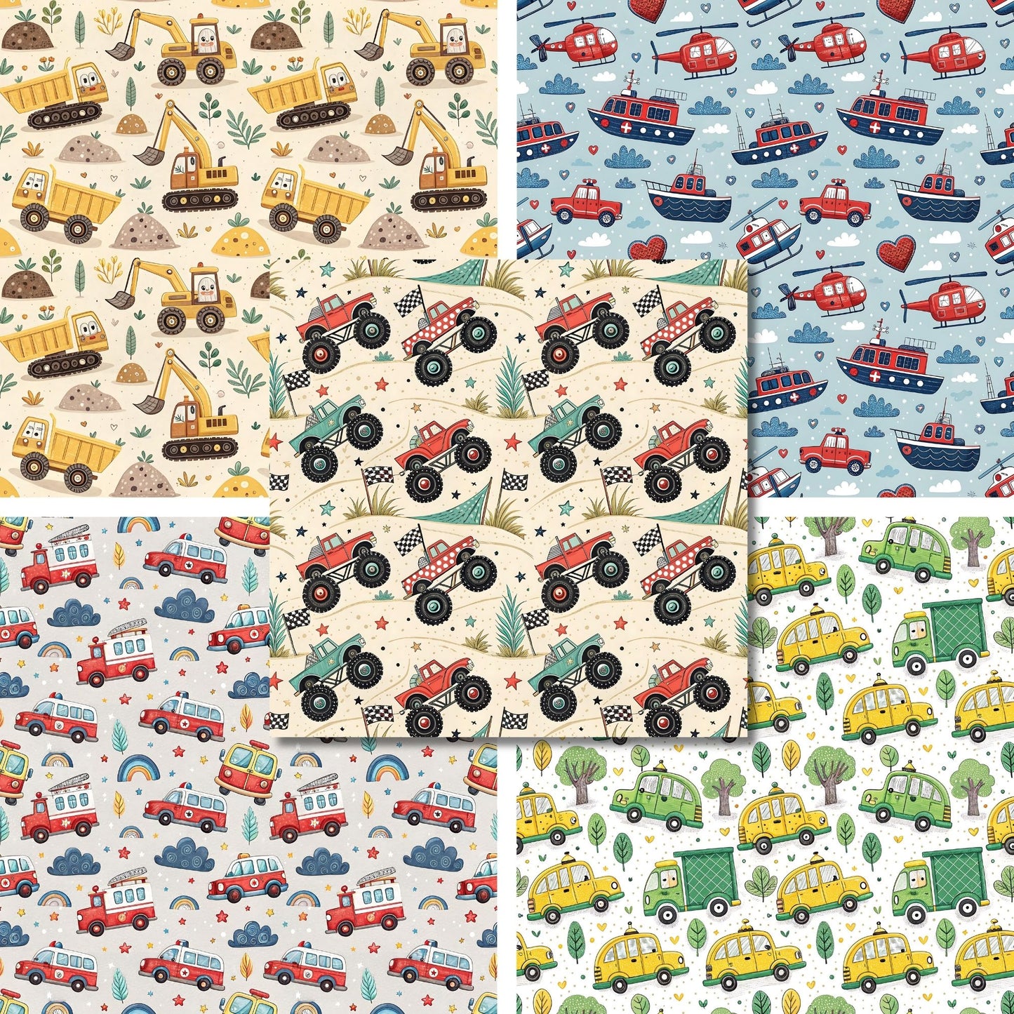 Boys Transport - 12X12 Scrapbook Paper Pack - 26-8065