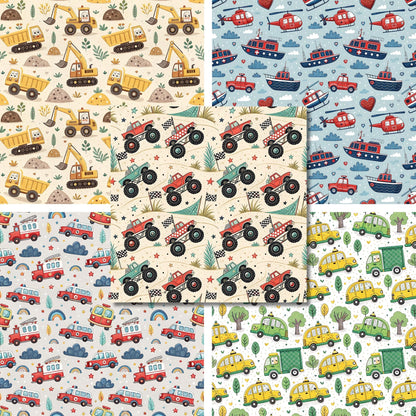 Boys Transport - 12X12 Scrapbook Paper Pack - 26-8065