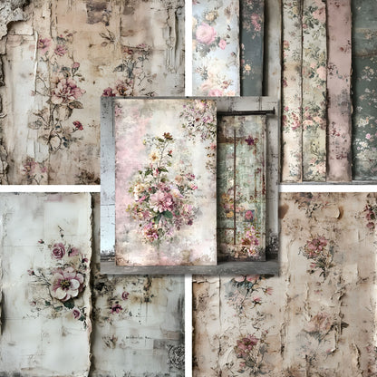 Vintage Floral - 12X12 Scrapbook Paper Pack - 26-8073
