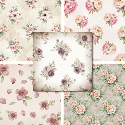Peony & Wildflower - 12X12 Scrapbook Paper Pack - 26-8031