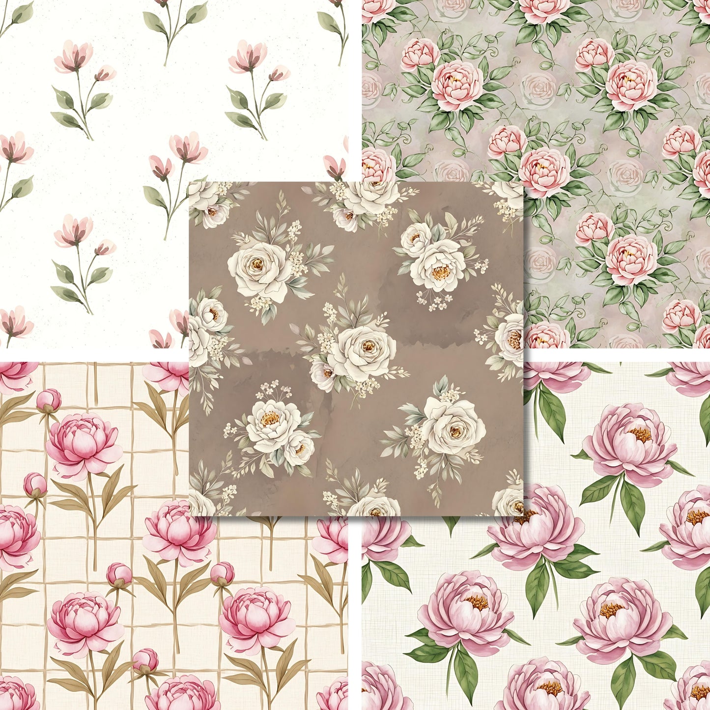 Peony & Wildflower - 12X12 Scrapbook Paper Pack - 26-8031