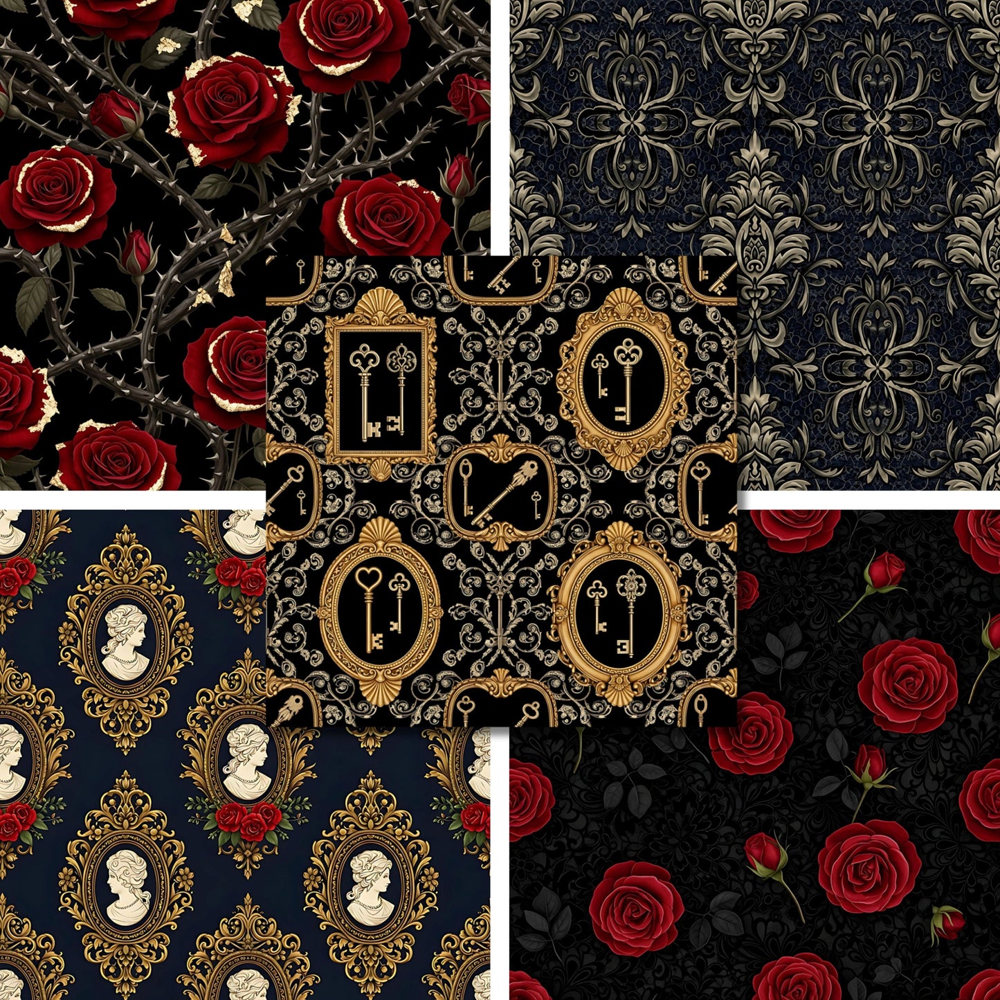 Dark Valentine - Valentine Love - 12X12 Scrapbook Paper Pack - 26-8034