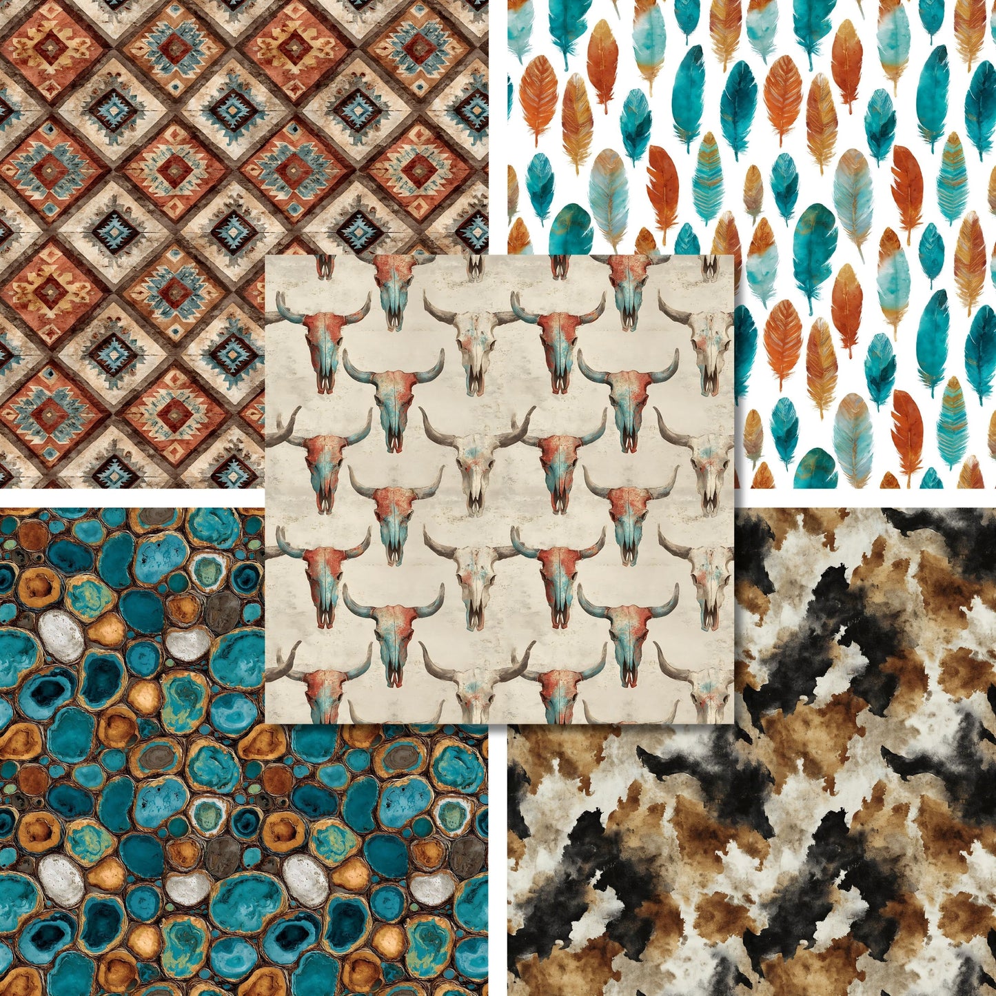 Boho Western - 12X12 Scrapbook Paper Pack - 26-8043