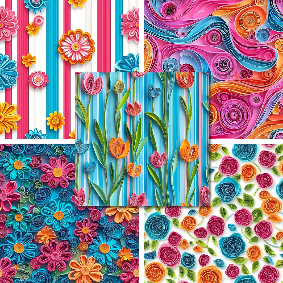 Paper Spring Collection Quilled Spring - Spring - 12X12 Scrapbook Paper Pack - 26-8036 ...
