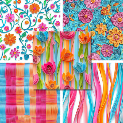Quilled Spring - Spring - 12X12 Scrapbook Paper Pack - 26-8036