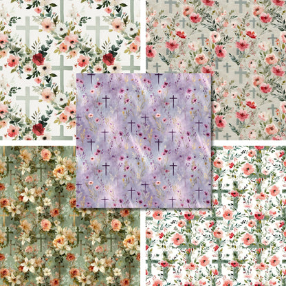 Faith Floral - 12X12 Scrapbook Paper Pack - 26-8086