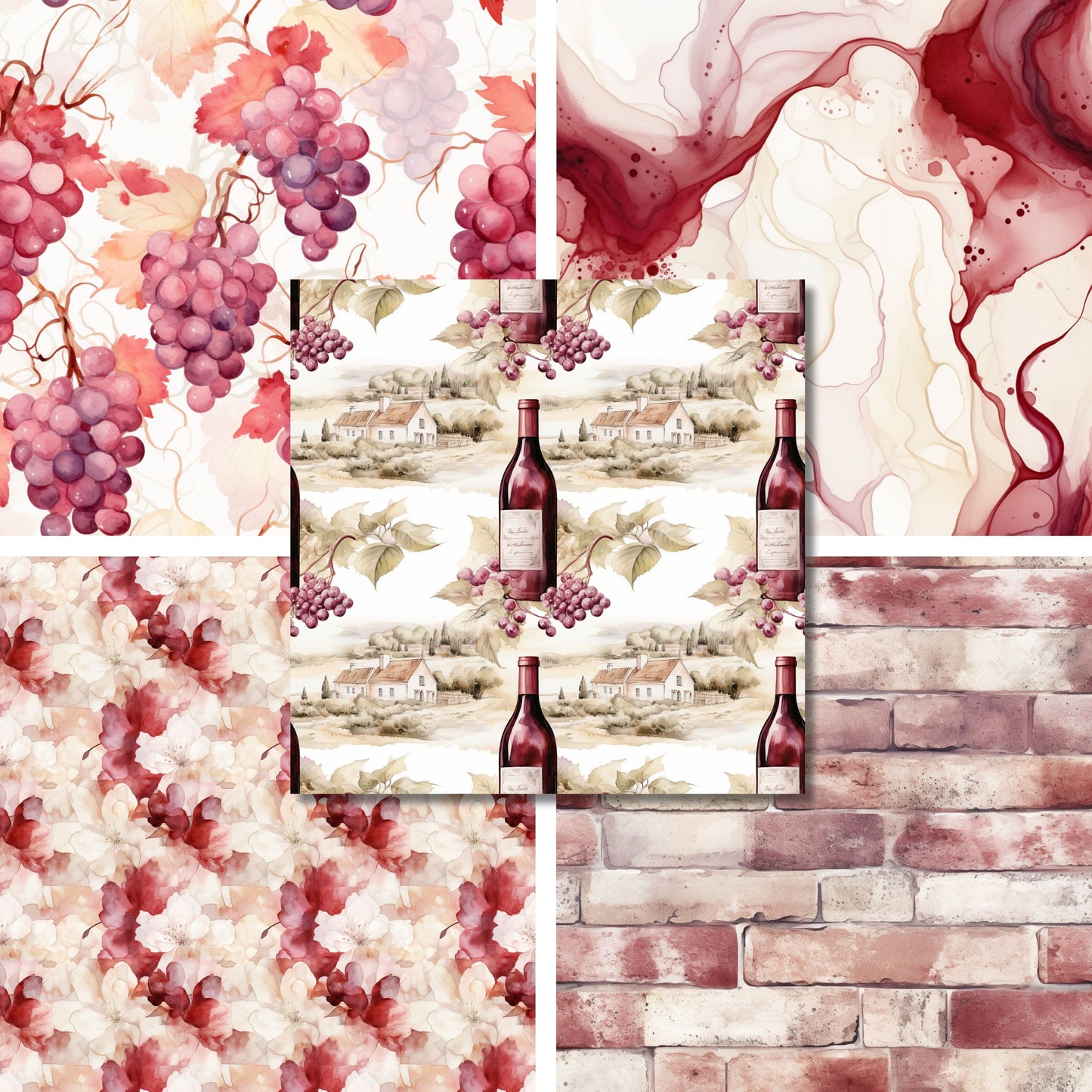 Red Wine Lover - 12X12 Scrapbook Paper Pack - 26-8011