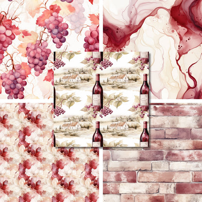 Red Wine Lover - 12X12 Scrapbook Paper Pack - 26-8011