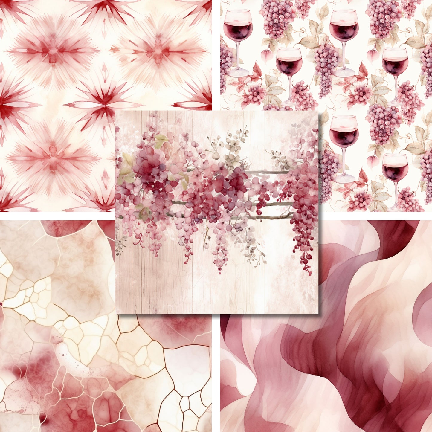 Red Wine Lover - 12X12 Scrapbook Paper Pack - 26-8011