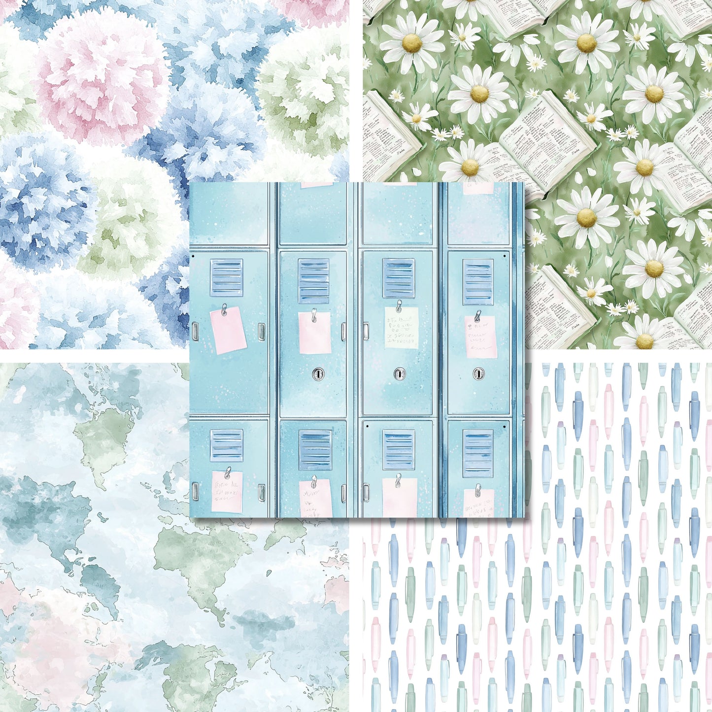 Girly School Days - 12X12 Scrapbook Paper Pack - 26-8015
