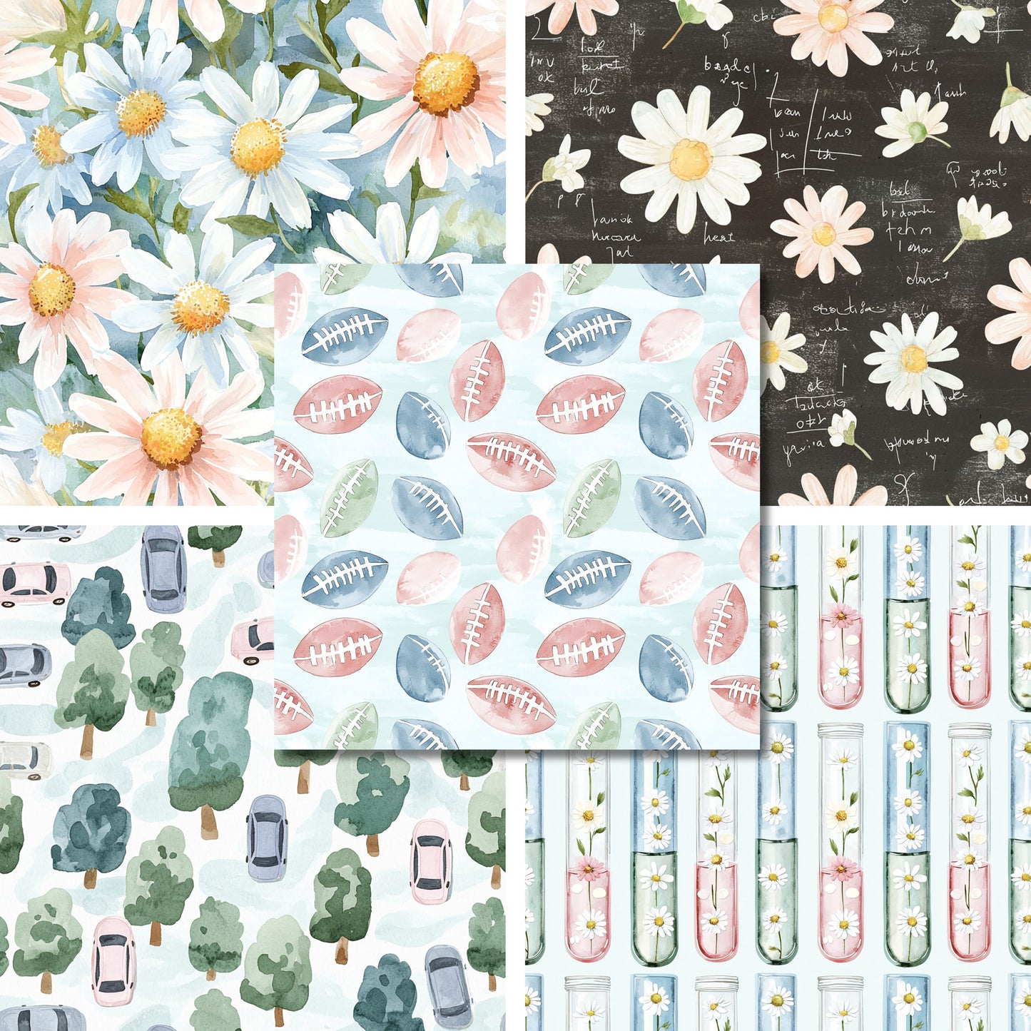 Girly School Days - 12X12 Scrapbook Paper Pack - 26-8015