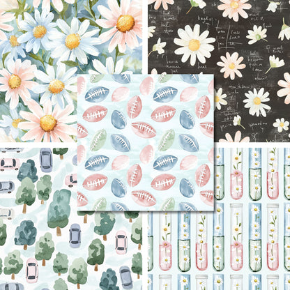 Girly School Days - 12X12 Scrapbook Paper Pack - 26-8015