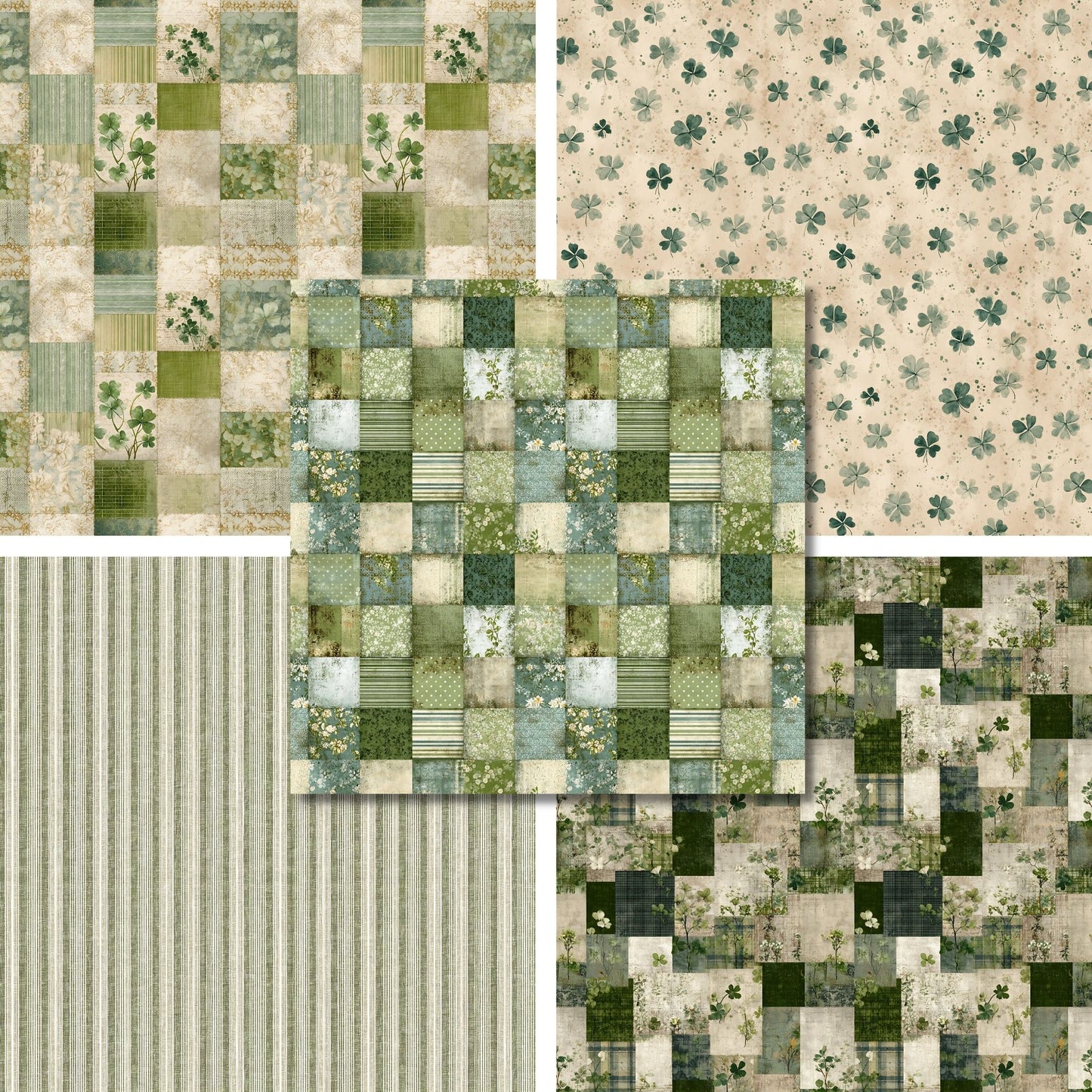 Quilted St Pat - 12X12 Scrapbook Paper Pack - 26-8052