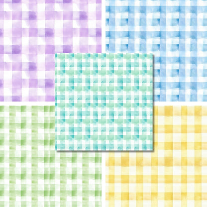 Pastel Gingham - 12X12 Scrapbook Paper Pack - 26-8089