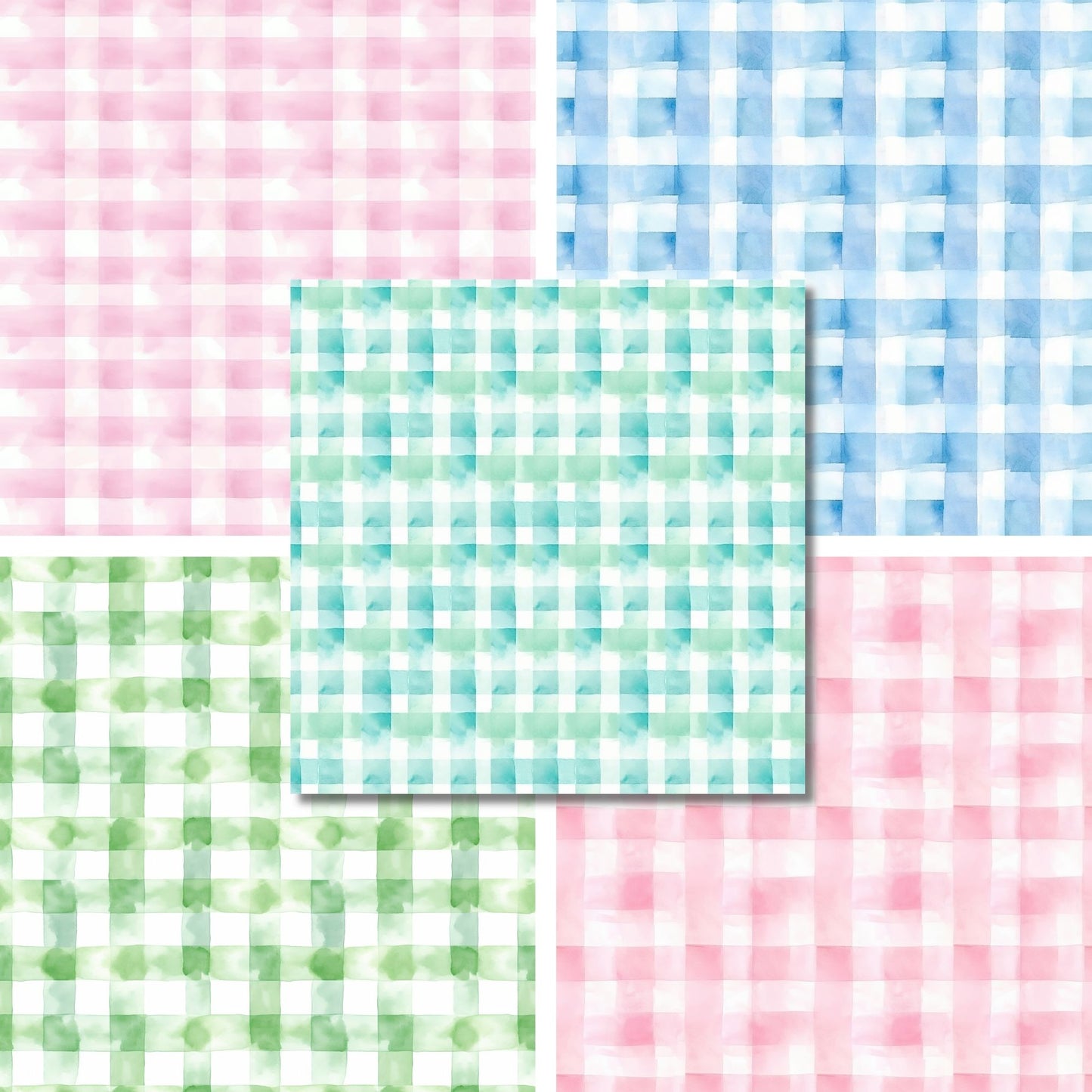 Pastel Gingham - 12X12 Scrapbook Paper Pack - 26-8089