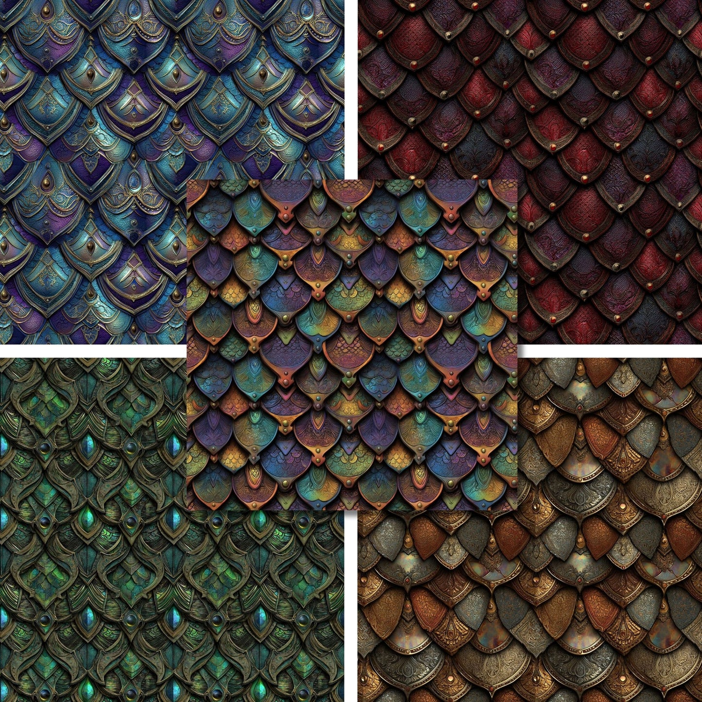 Dragon Armor Dark - 12X12 Scrapbook Paper Pack - 26-8047