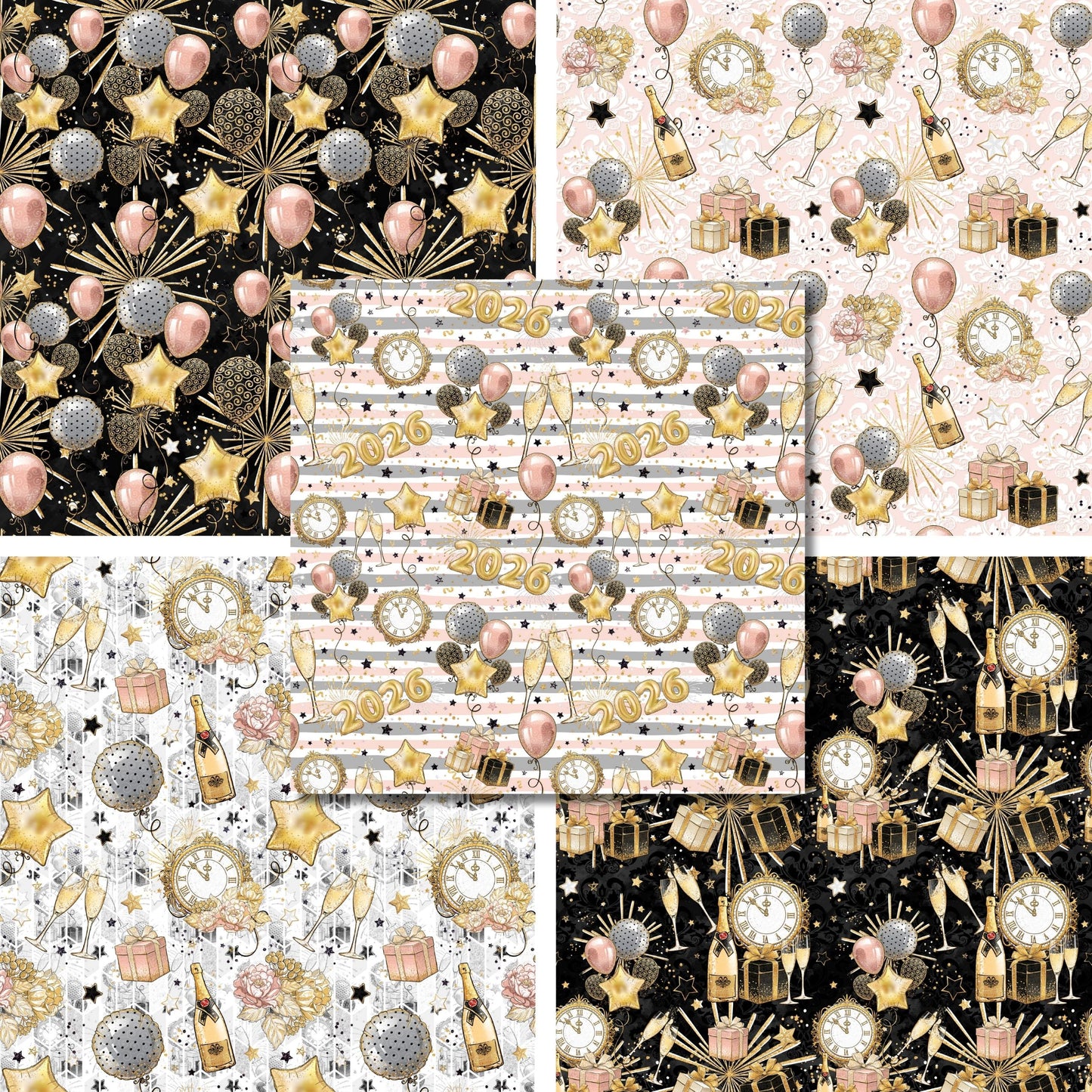 2026 New Year - 12X12 Scrapbook Paper Pack - 26-8005
