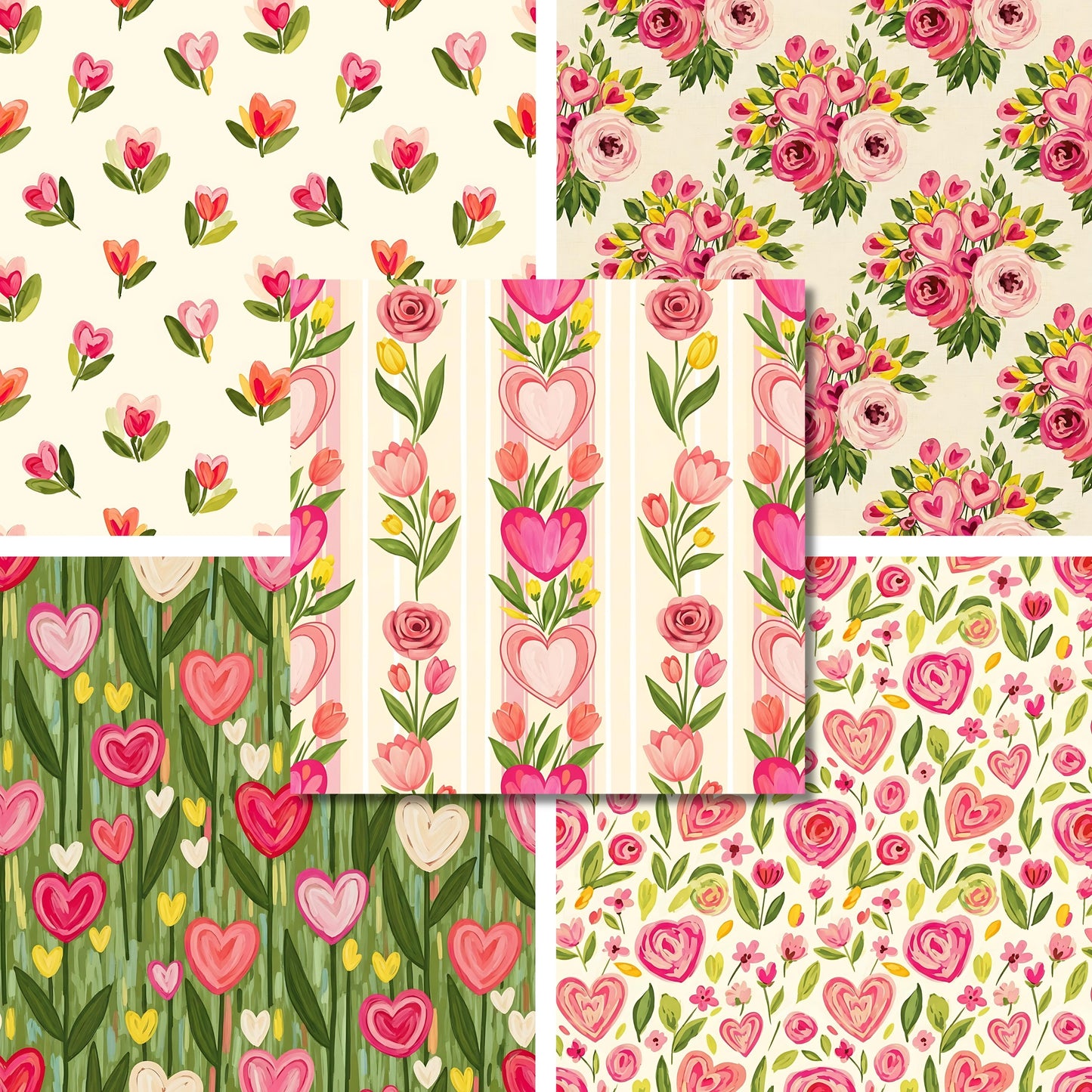 Folk Art Floral - Spring - 12X12 Scrapbook Paper Pack - 26-8027