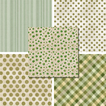 Vintage St Pat - 12X12 Scrapbook Paper Pack - 26-8077
