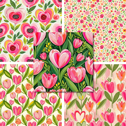 Folk Art Floral - Spring - 12X12 Scrapbook Paper Pack - 26-8027