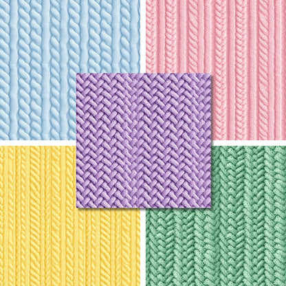 Pastel Knit - 12X12 Scrapbook Paper Pack - 26-8091