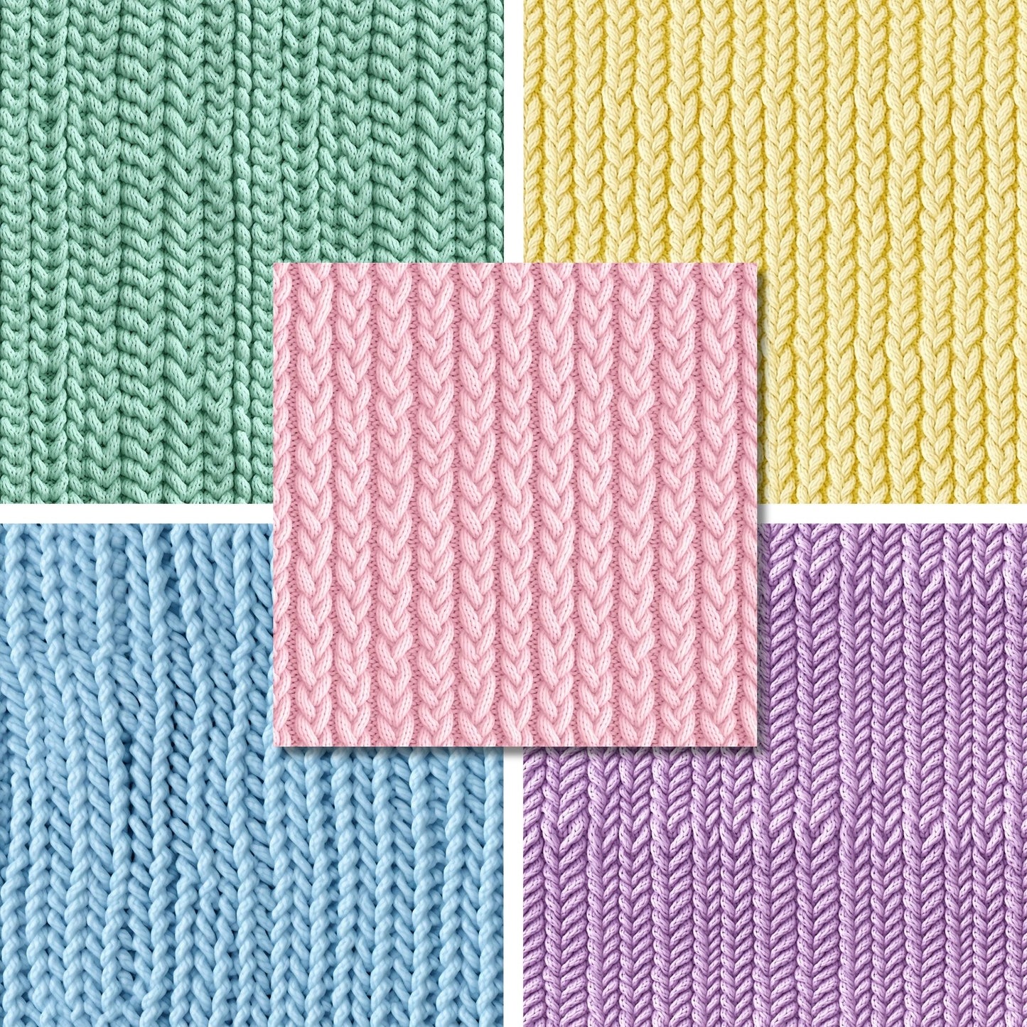 Pastel Knit - 12X12 Scrapbook Paper Pack - 26-8091