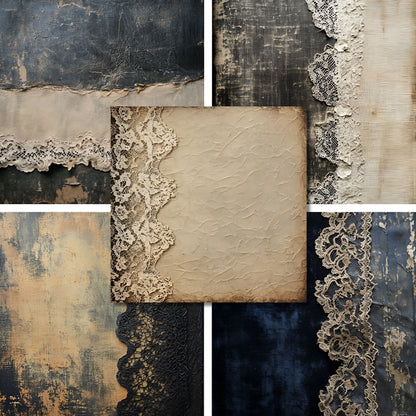 Aged Vintage Lace - 12X12 Scrapbook Paper Pack - 26-8072