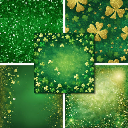 Glittered St Pat - 12X12 Scrapbook Paper Pack - 26-8078