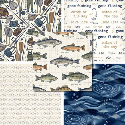 Let's Go Fishing - 12X12 Scrapbook Paper Pack - 26-8046
