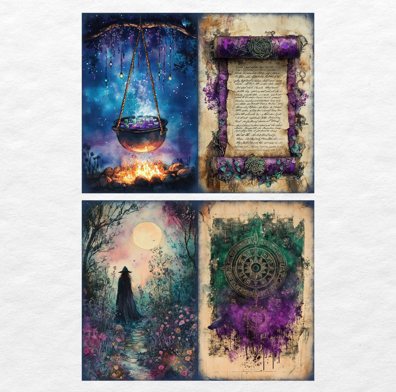 Purple Witch Journal Pages - 24-7035