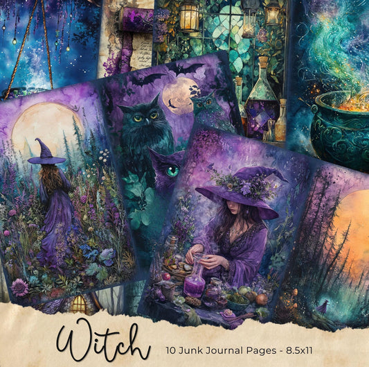 Purple Witch Journal Pages - 24-7035