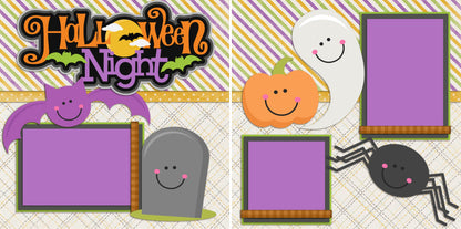 Too Cute to Spook - Set of 5 Double Page Scrapbook Layouts - 1175