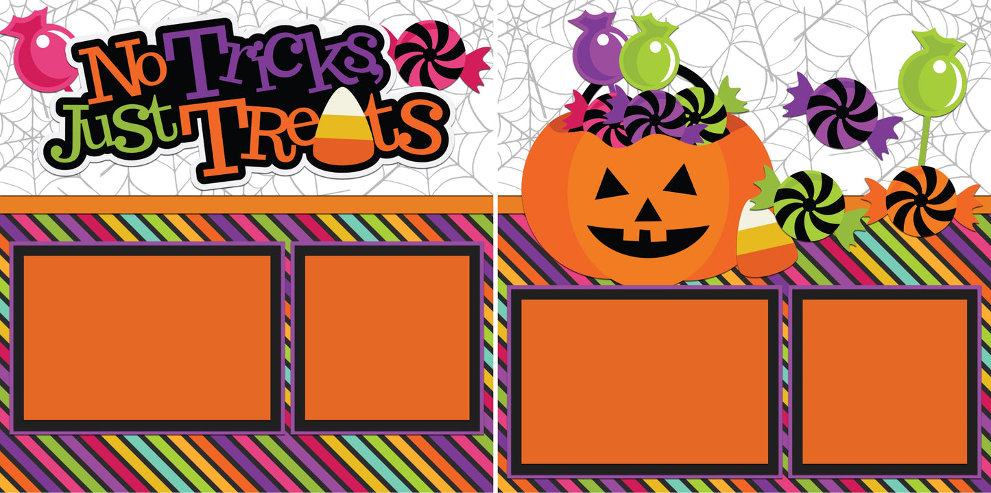 Chills & Thrills - Set of 5 Double Page Scrapbook Layouts - 1178