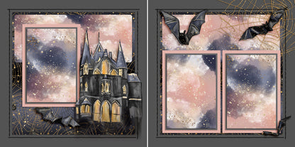 Enchanted Night - Set of 5 Double Page Layouts - 1522