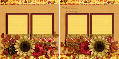 Autumns Glow - Set of 5 Double Page Layouts - 1292