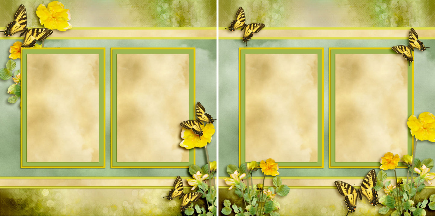 Springtime - Set of 5 Double Page Layouts - 1258