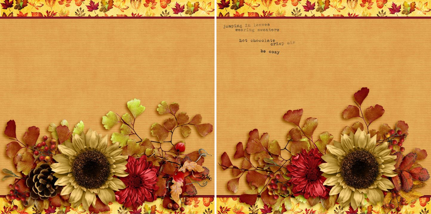 Autumn's Glow EZ Background Pages -  Digital Bundle - 10 Digital Scrapbook Pages - INSTANT DOWNLOAD