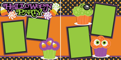 Chills & Thrills - Set of 5 Double Page Scrapbook Layouts - 1178