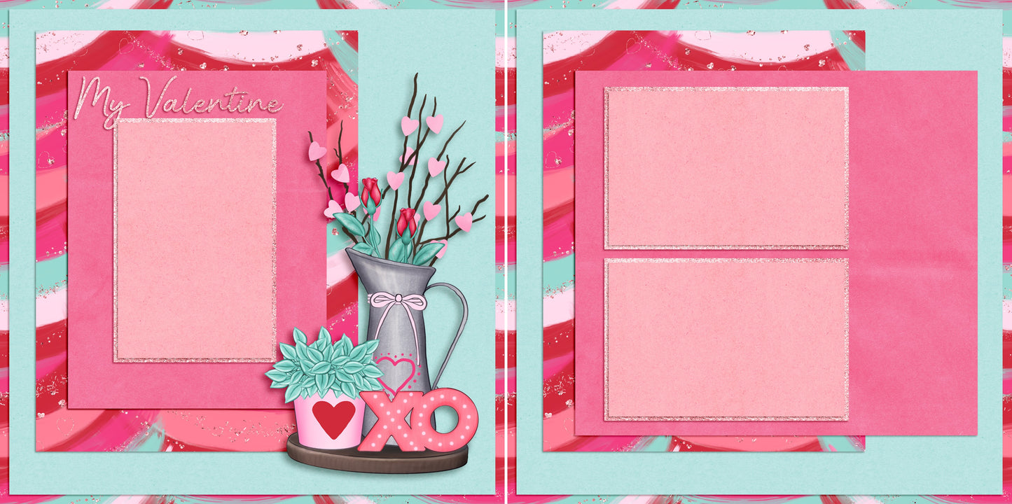 Be Mine - Set of 5 Double Page Layouts - 1546