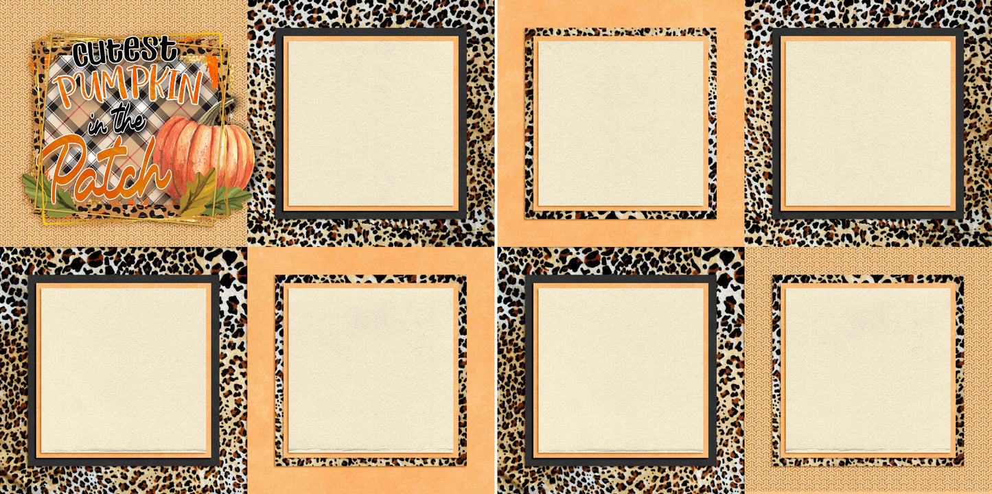 Cheetah Fall - Set of 5 Double Page Layouts - 1524