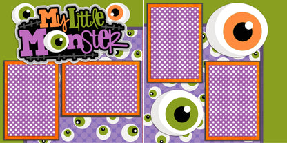 Too Cute to Spook - Set of 5 Double Page Scrapbook Layouts - 1175