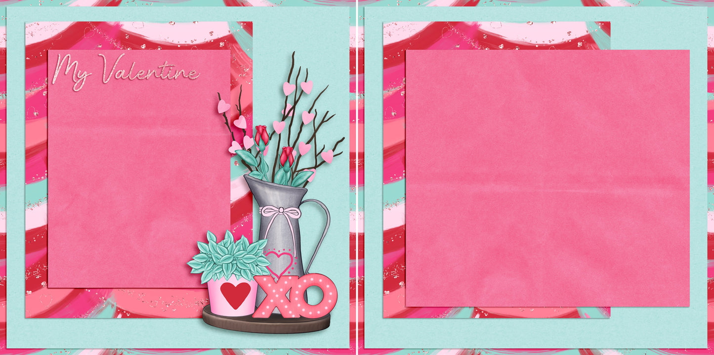 Be Mine NPM - Set of 5 Double Page Layouts - 1547