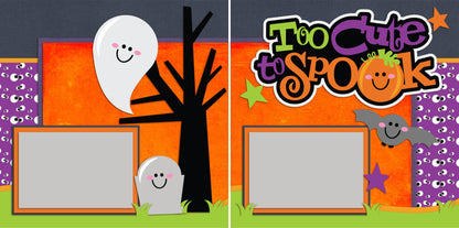 Too Cute to Spook - Set of 5 Double Page Scrapbook Layouts - 1175