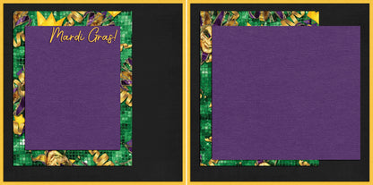 Happy Mardi Gras NPM - Set of 5 Double Page Layouts - 1557